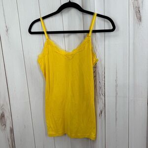 Old Navy Women’s Small Yellow Lace Tank Top Y2K 2000s Style